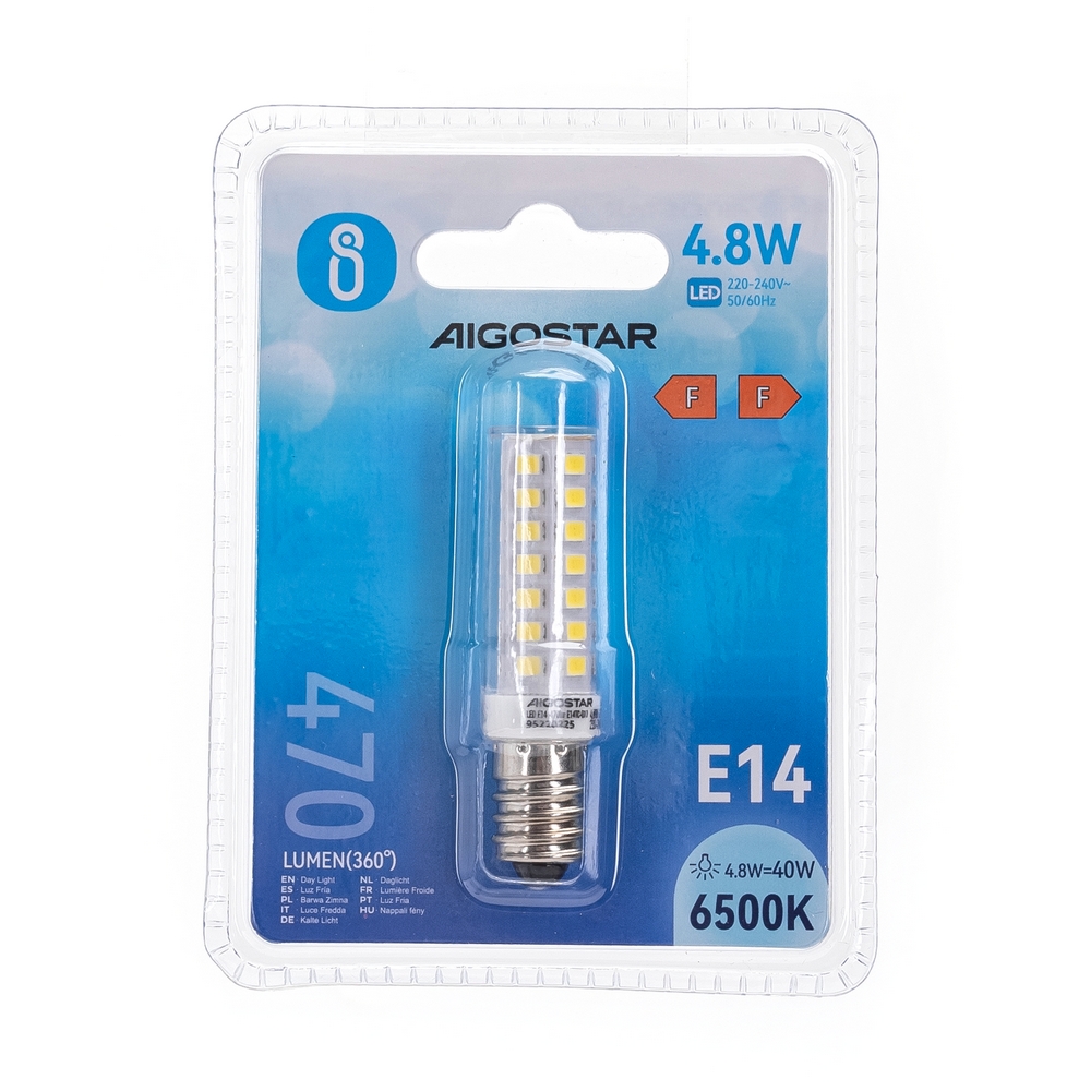 Lampadina Led E14 T16 4,8W Bianco freddo 6500K Aigostar - Foto 2