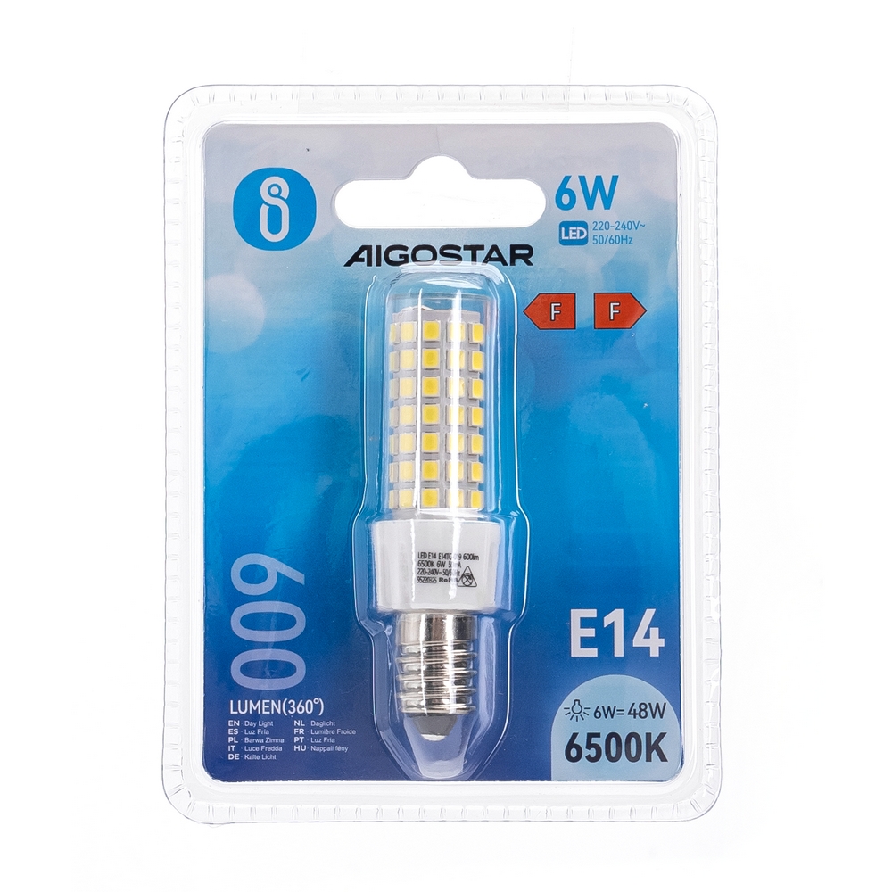 Lampadina Led E14 T22 6W Bianco freddo 6500K Aigostar - Foto 2