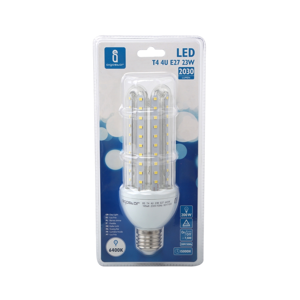 Lampadina Led E27 a tubo a U 23W Bianco freddo 6400K Aigostar - Foto 2