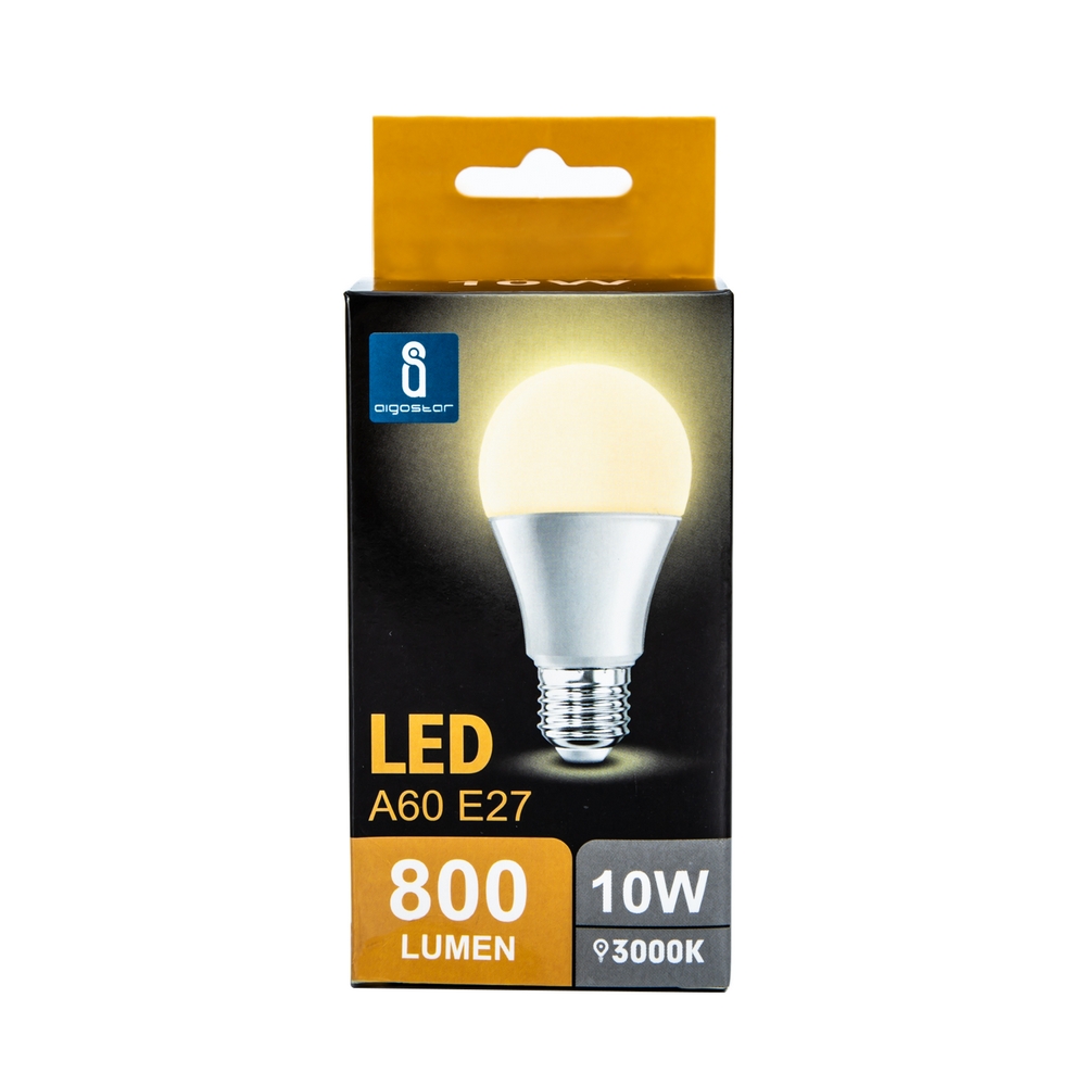 Lampadina Led E27 A60 a bulbo 10W Bianco caldo 3000K Aigostar - Foto 2