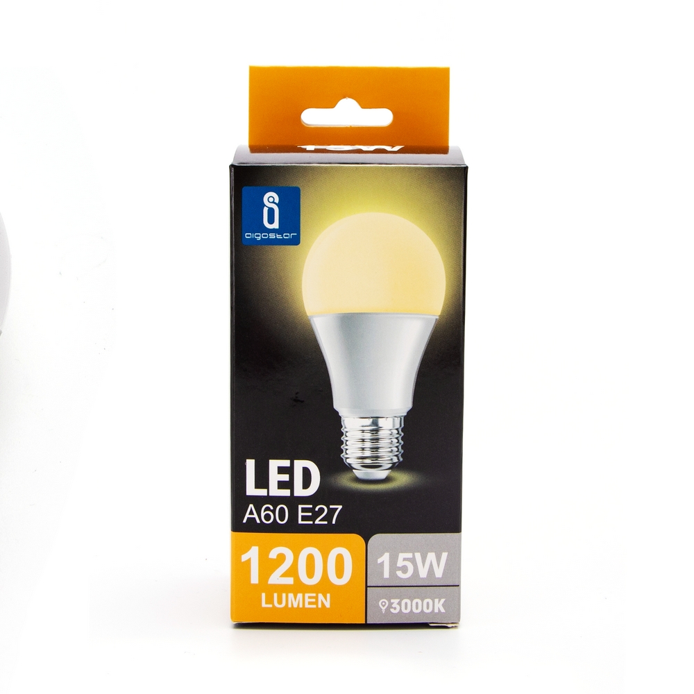 Lampadina Led E27 A60 a bulbo 15W Bianco caldo 3000K Aigostar - Foto 2