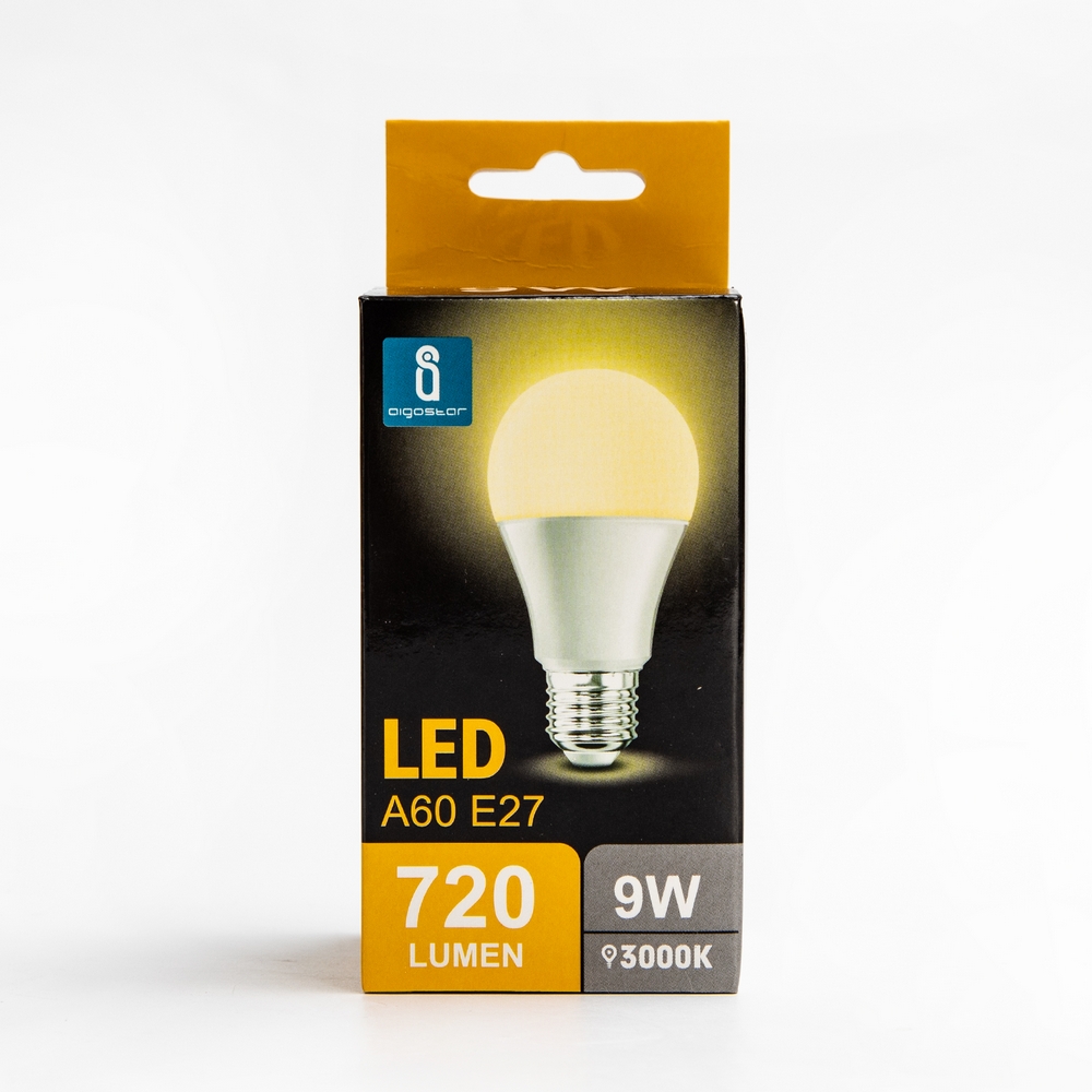 Lampadina Led E27 A60 a bulbo 9W Bianco caldo 3000K Aigostar - Foto 2
