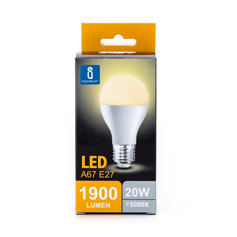 Lampadina Led E27 A67 a bulbo 20W Bianco caldo 3000K Aigostar - Foto 2