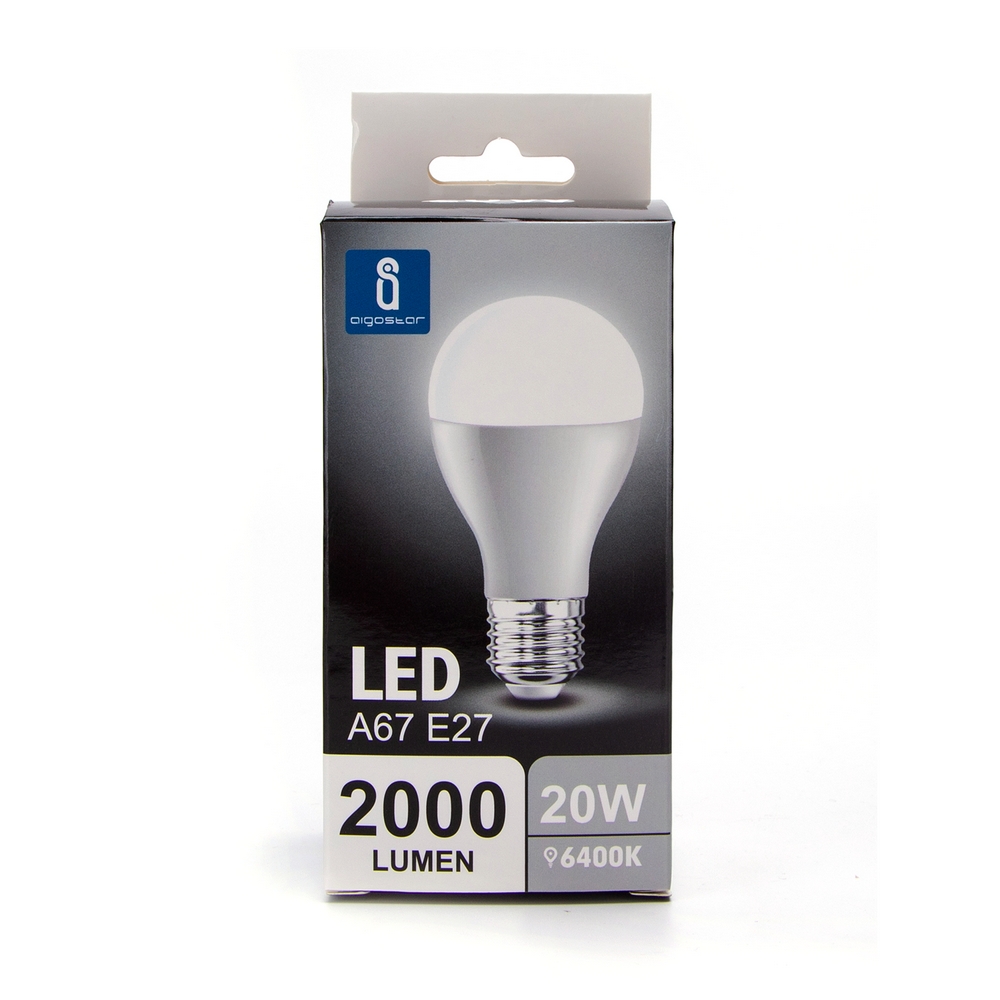 Lampadina Led E27 A67 a bulbo 20W Bianco freddo 6400K Aigostar - Foto 2