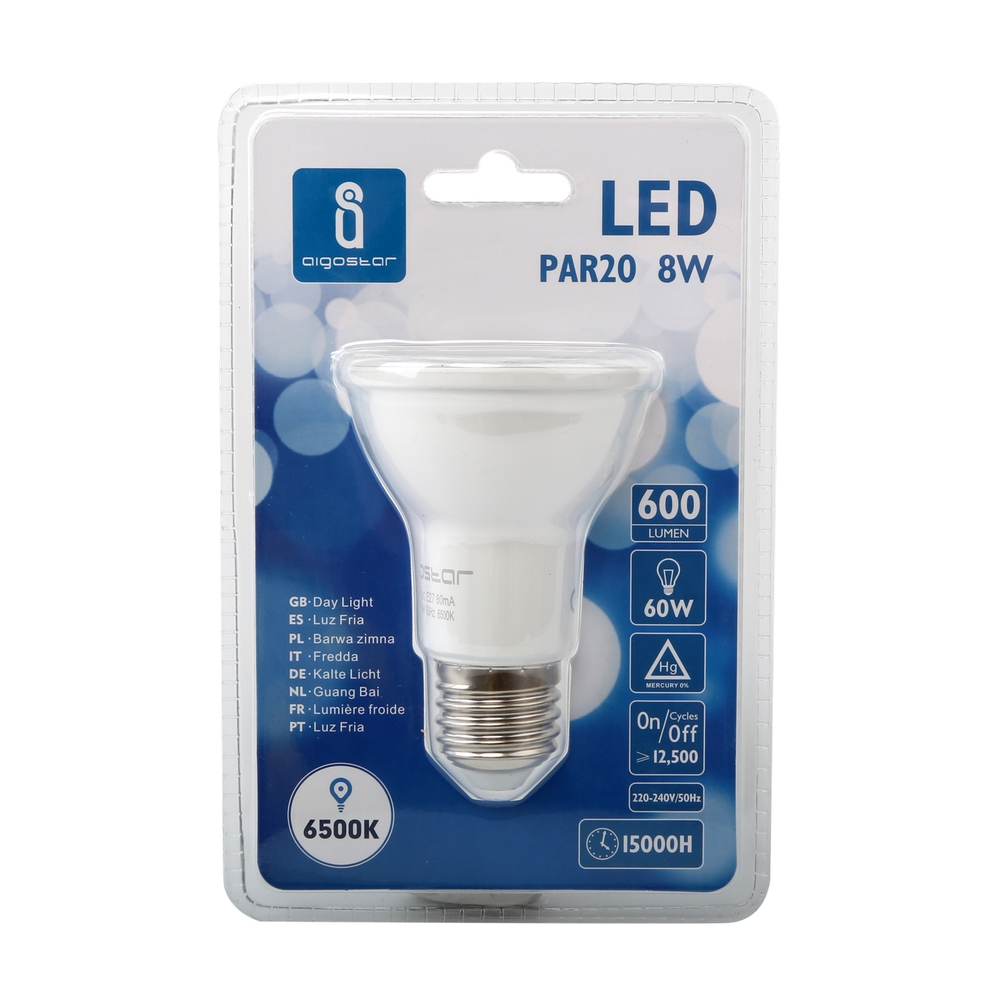 Lampadina Led E27 PAR 8W Bianco freddo 6500K Aigostar - Foto 2
