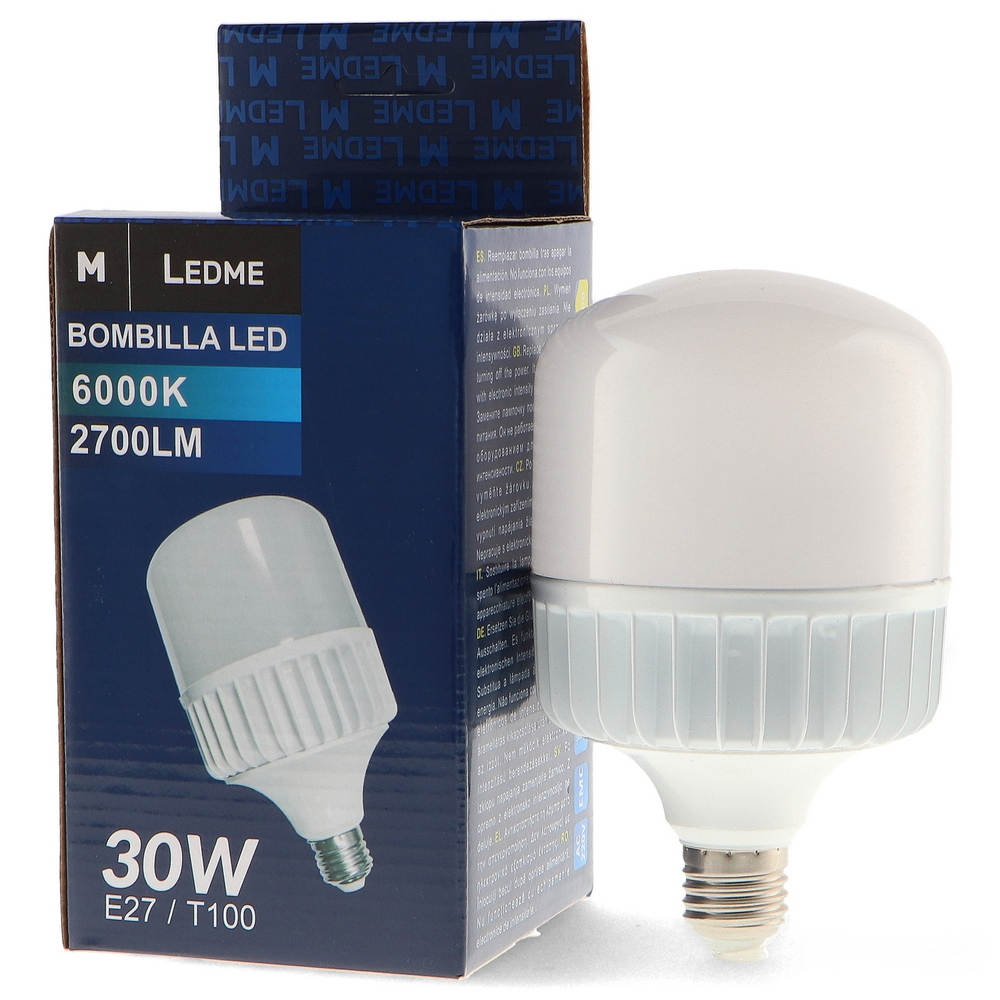 Lampadina Led E27 T100 30W Bianco freddo 6000K M LEDME - Foto 1