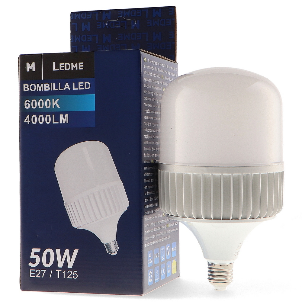 Lampadina Led E27 T125 50W Bianco freddo 6000K M LEDME - Foto 1