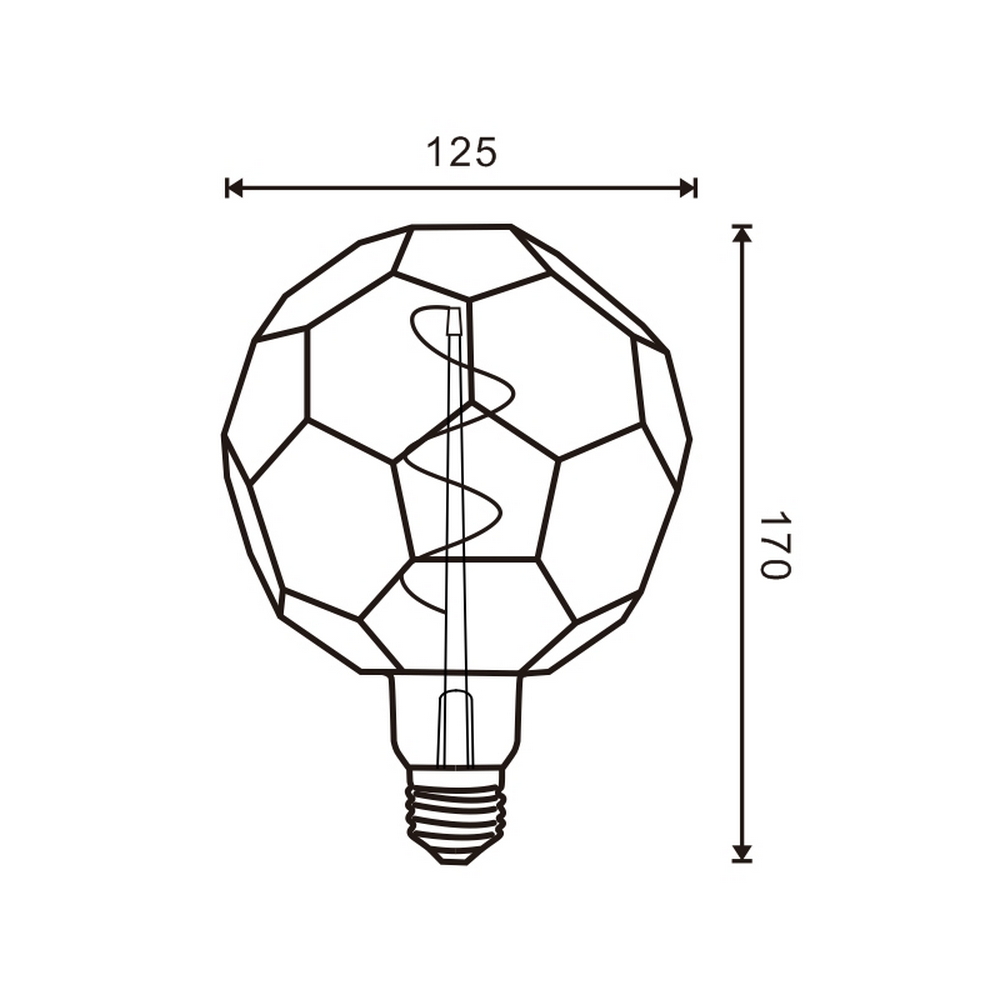 Lampadina Led Esagoni Vintage a Filamento G125 E27 a 4W decorativa Bianco caldo 2300K M LEDME - Foto 2
