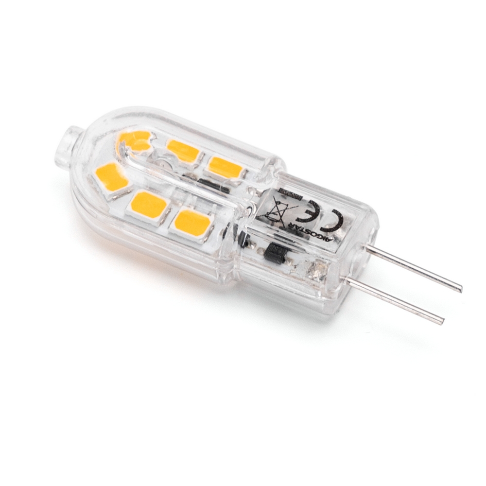 Lampadina Led G4 a Capsula 1,3W SMD trasparente Bianco caldo 3000K Aigostar - Foto 1