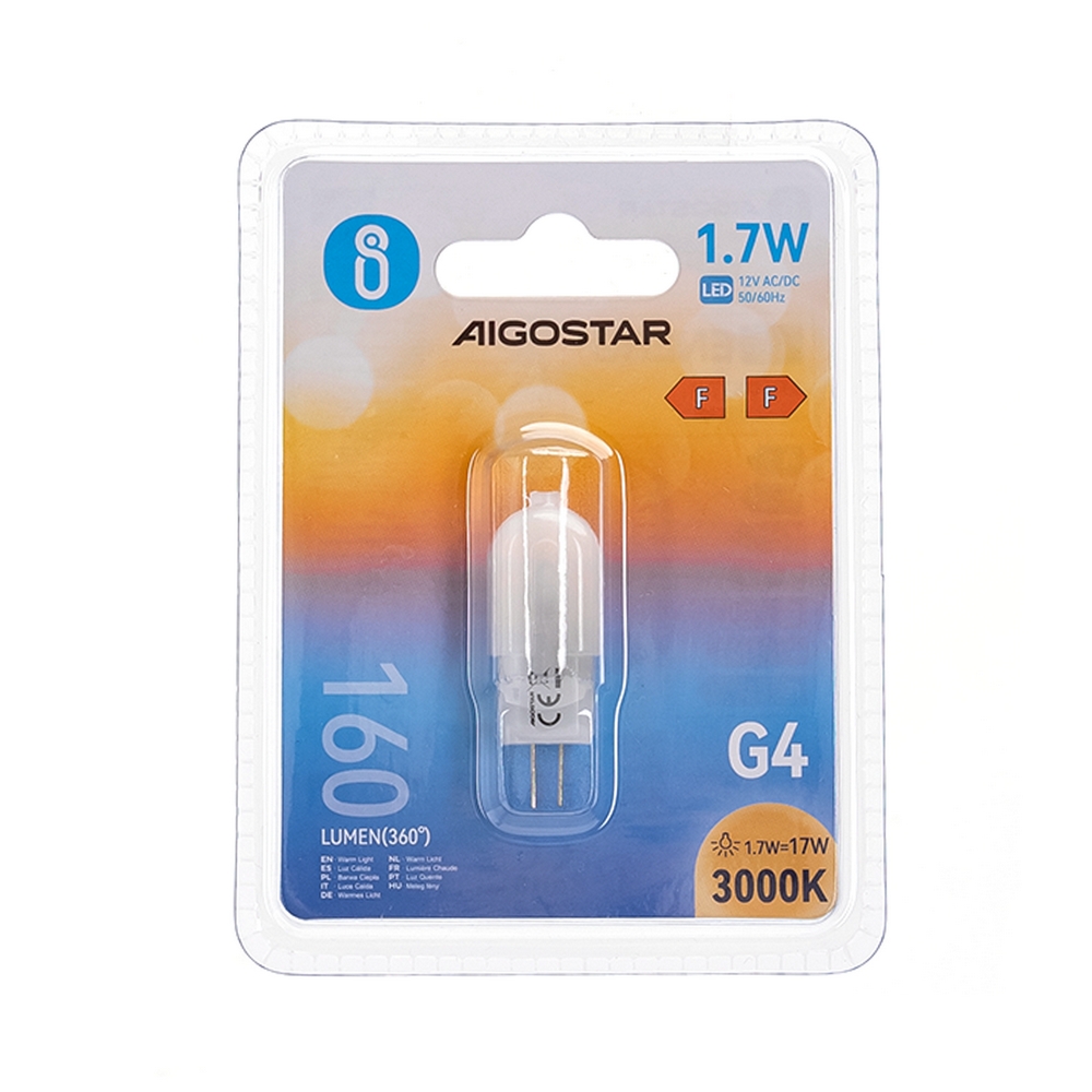 Lampadina Led G4 a Capsula 1,7W SMD opaca Bianco caldo 3000K Aigostar - Foto 2