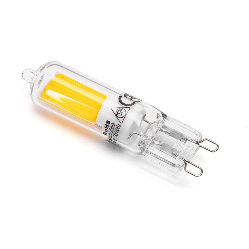 Lampadina Led G9 a Capsula 2,2W COB in vetro trasparente Bianco caldo 3000K Aigostar - Foto 1