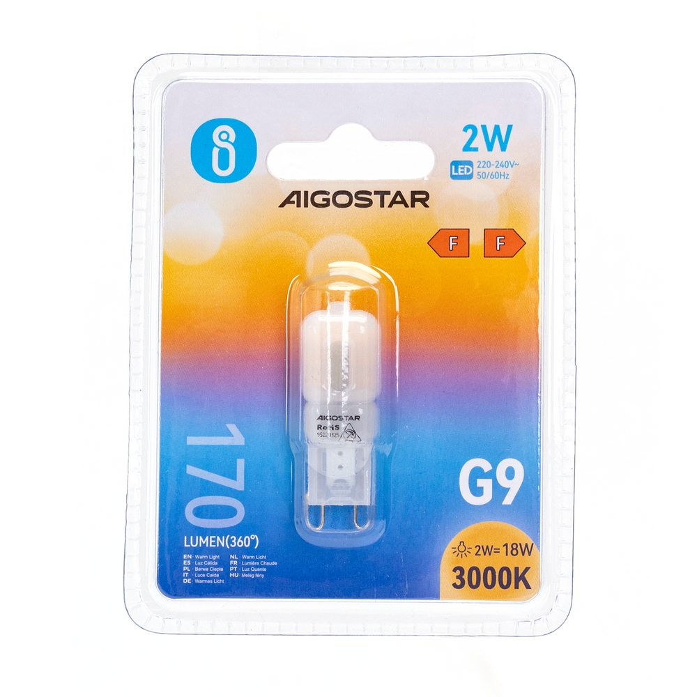 Lampadina Led G9 a Capsula 2W SMD opaca Bianco caldo 3000K Aigostar - Foto 2