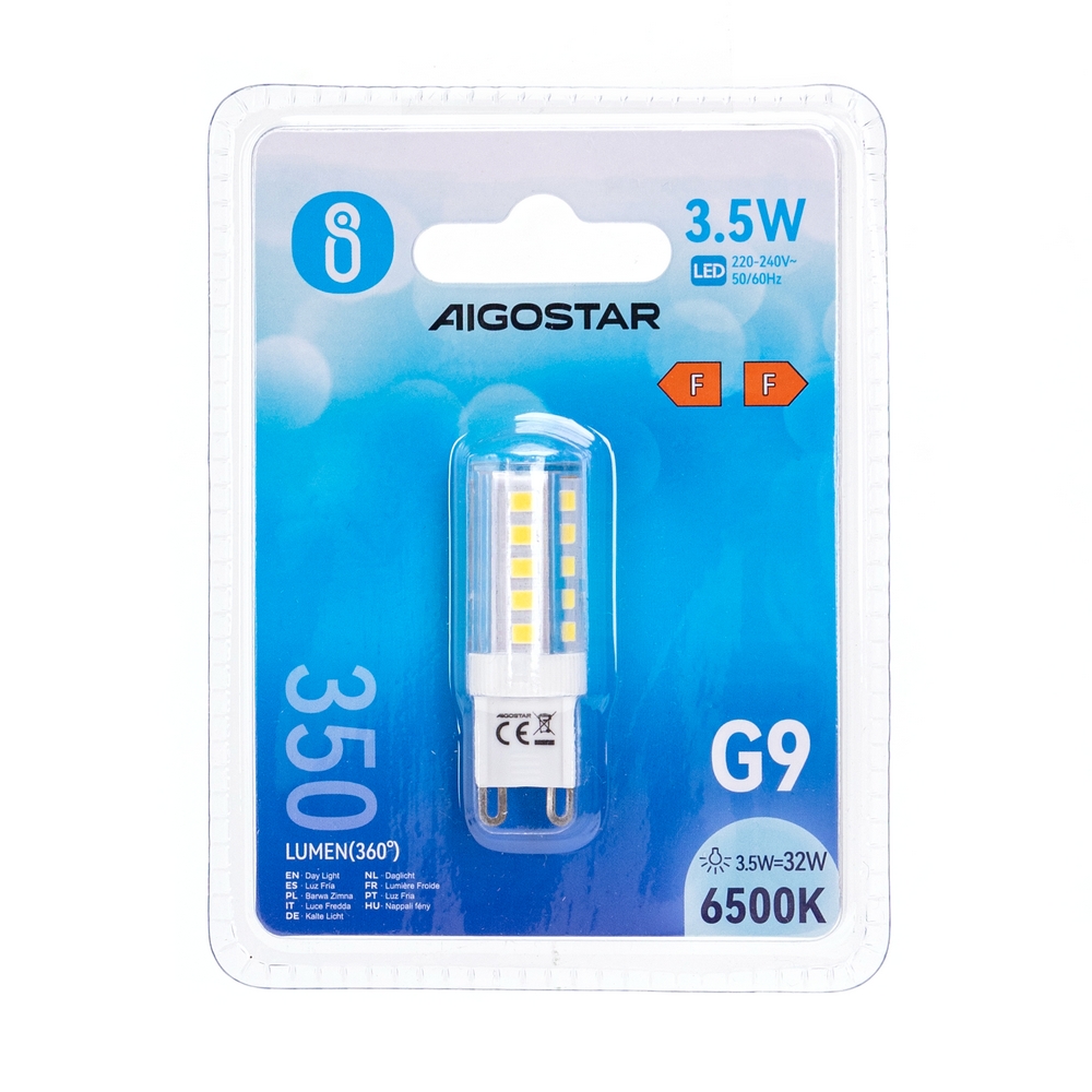 Lampadina Led G9 a Capsula 3,5W SMD trasparente Bianco freddo 6500K Aigostar - Foto 2