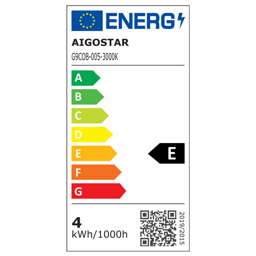 Lampadina Led G9 a Capsula 4W COB in vetro trasparente Bianco caldo 3000K Aigostar - Foto 4