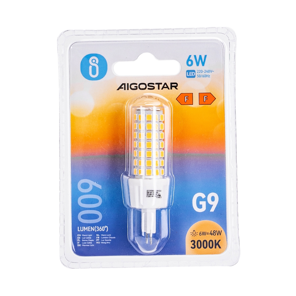 Lampadina Led G9 a Capsula 6W SMD trasparente Bianco caldo 3000K Aigostar - Foto 2