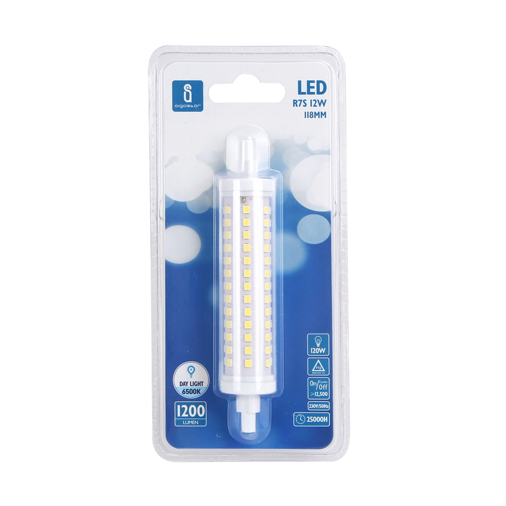 Lampadina Led R7S Lineare 118mm 12W SMD Bianco freddo 6500K Aigostar - Foto 2