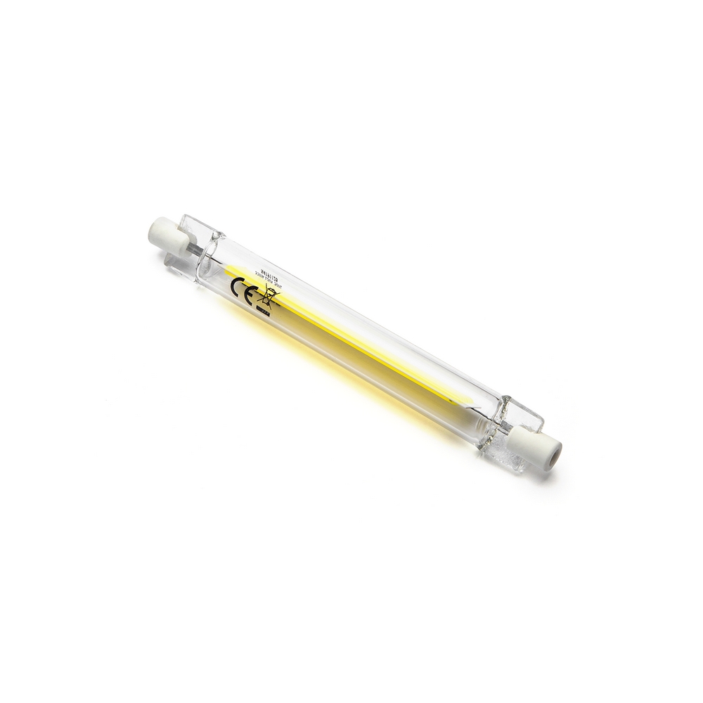 Lampadina Led R7S Lineare 118mm 9W COB in vetro Bianco freddo 6500K Aigostar - Foto 1