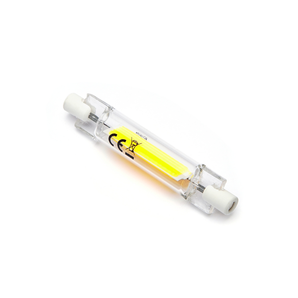 Lampadina Led R7S Lineare 78mm 4,5W COB in vetro Bianco freddo 6500K Aigostar - Foto 1
