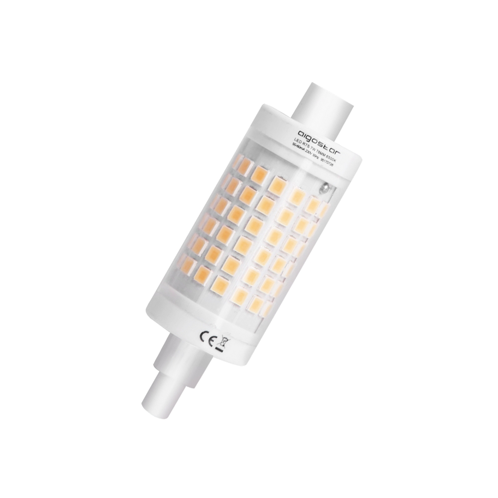 Lampadina Led R7S Lineare 78mm 7W SMD Bianco caldo 3000K Aigostar - Foto 1