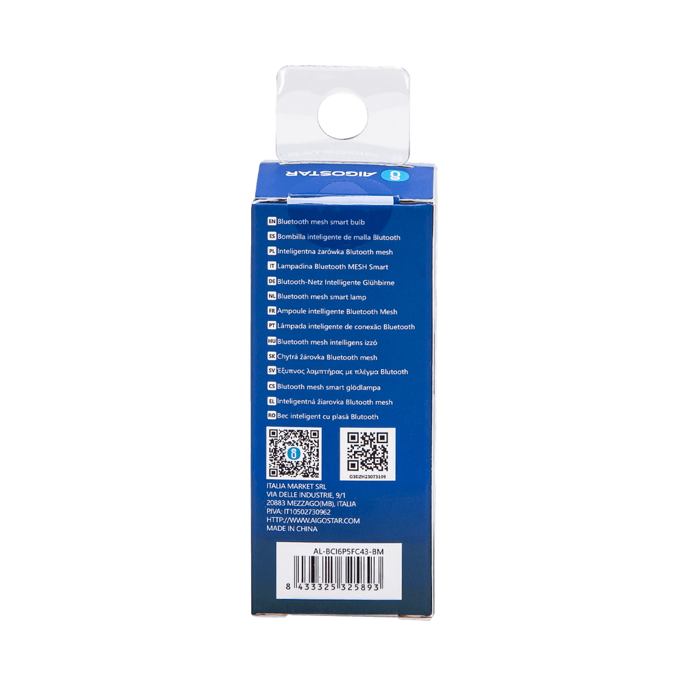 Lampadina Led Smart C37 E27 6.5W Bluetooth Mesh RGB CCT luce regolabile e dimmerabile Aigostar - Foto 3