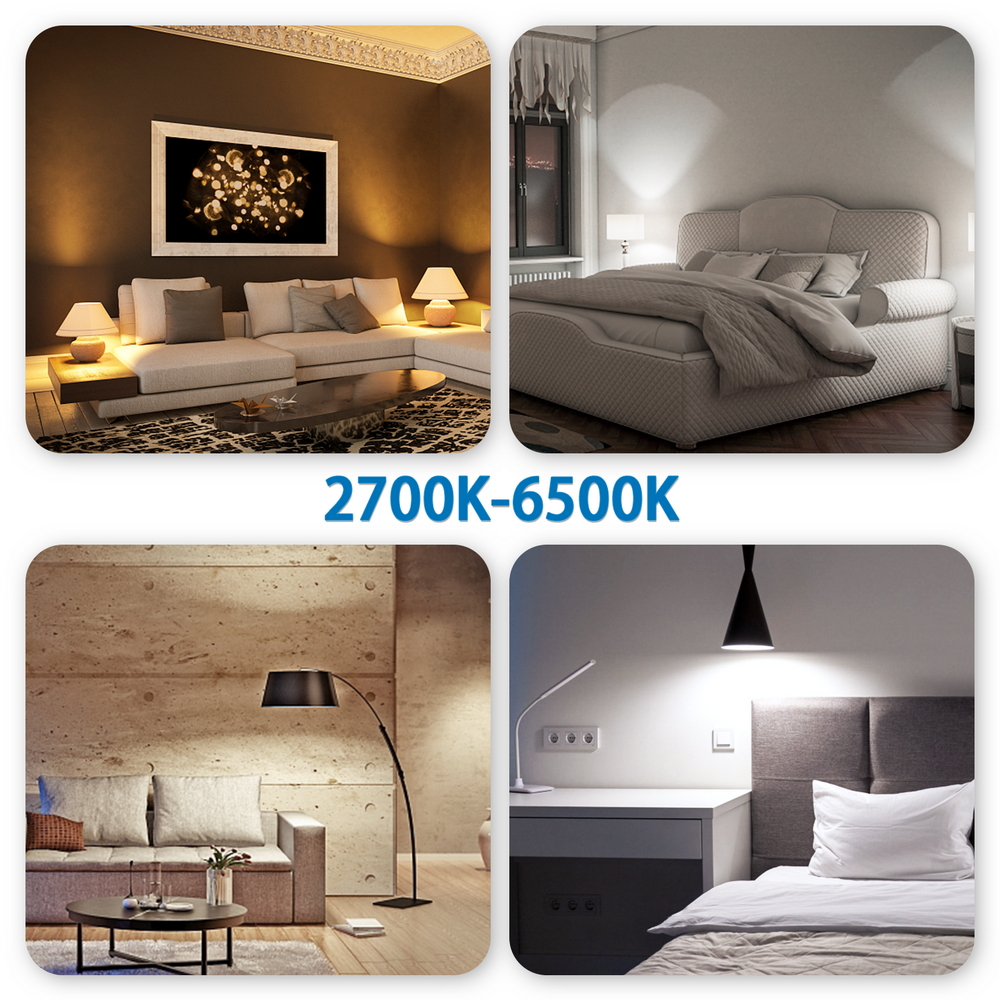 Lampadina Led Smart C37 E27 6,5W WiFi RGB CCT luce regolabile e dimmerabile Aigostar - Foto 3