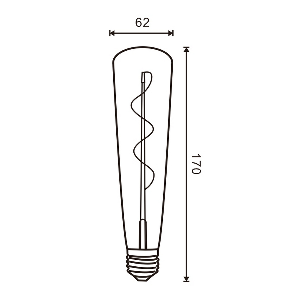 Lampadina Led Vintage a Filamento E27 B62 a Bottiglia 4W decorativa Bianco caldo 2300K M LEDME - Foto 2