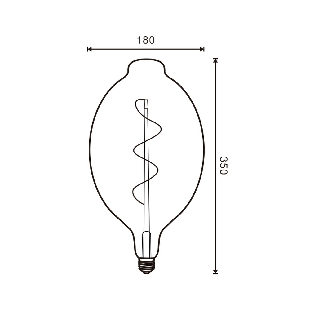 Lampadina Led Vintage a Filamento E27 BT180 Jar 4W decorativa Bianco caldo 2300K M LEDME - Foto 1