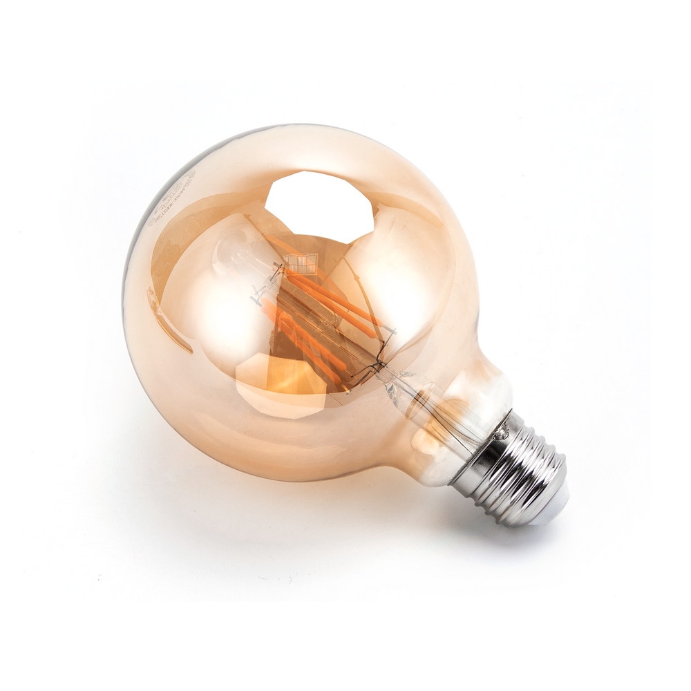 Lampadina Led Vintage a Filamento E27 G95 a globo 4W Bianco caldo 2200K Aigostar - Foto 1