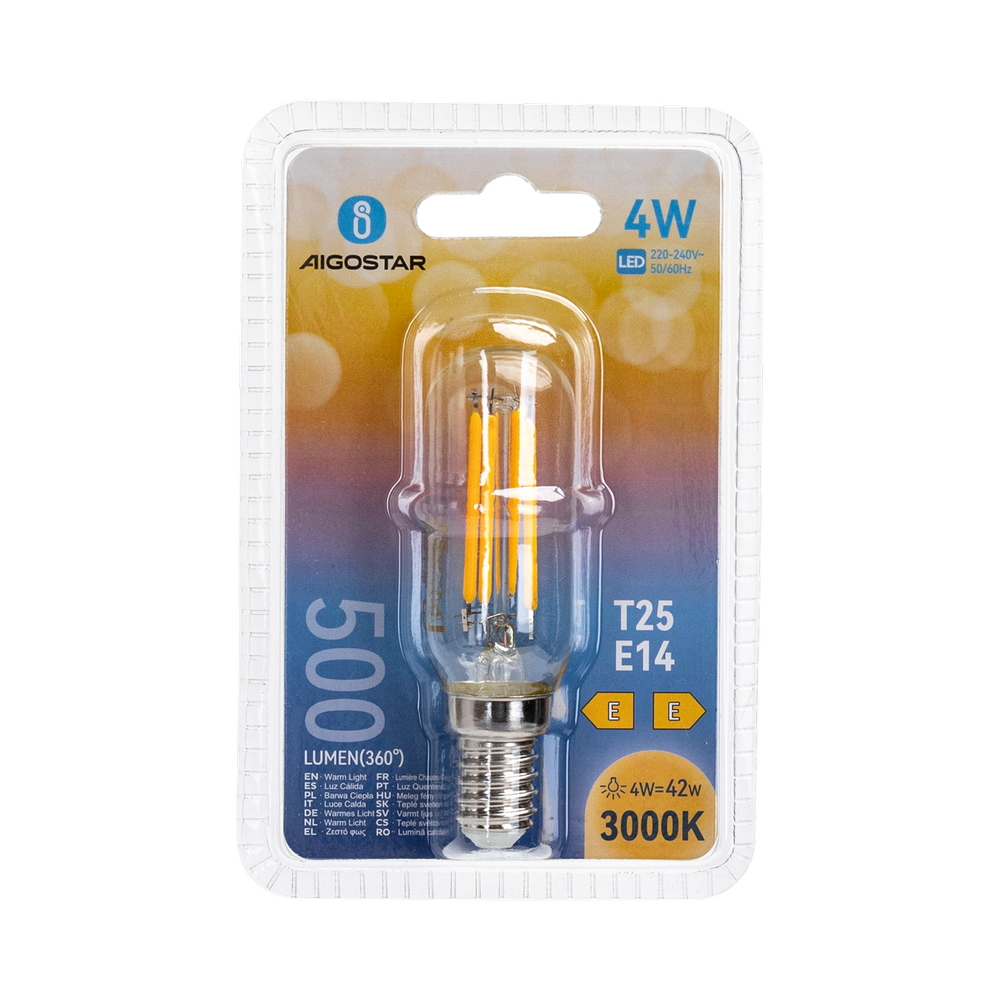 Lampadina per cappa E14 T25 4W Bianco caldo 3000K Aigostar - Foto 2