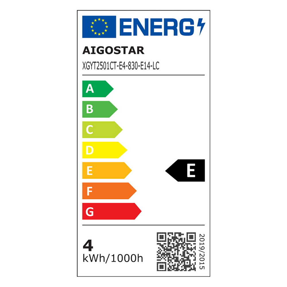 Lampadina per cappa E14 T25 4W Bianco caldo 3000K Aigostar - Foto 4