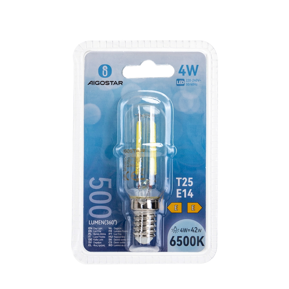 Lampadina per cappa E14 T25 4W Bianco freddo 6500K Aigostar - Foto 2