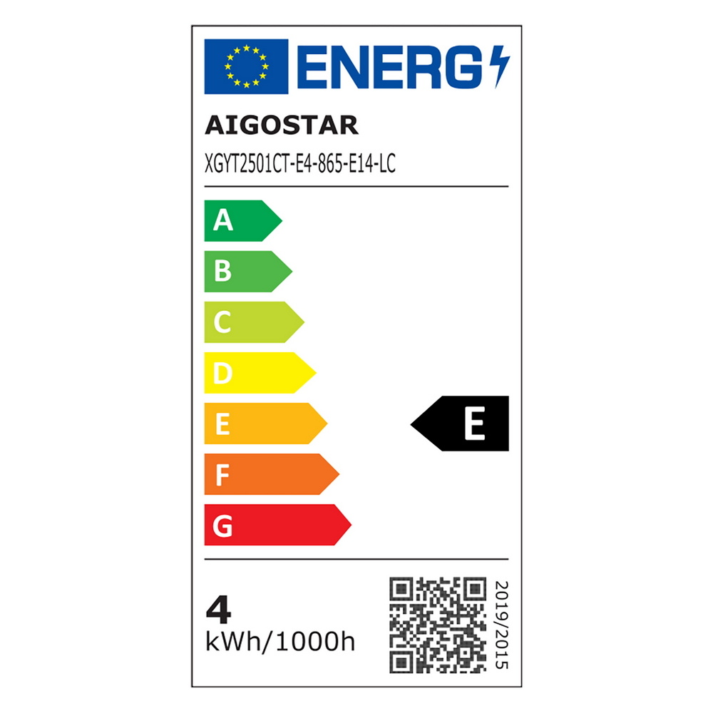 Lampadina per cappa E14 T25 4W Bianco freddo 6500K Aigostar - Foto 4