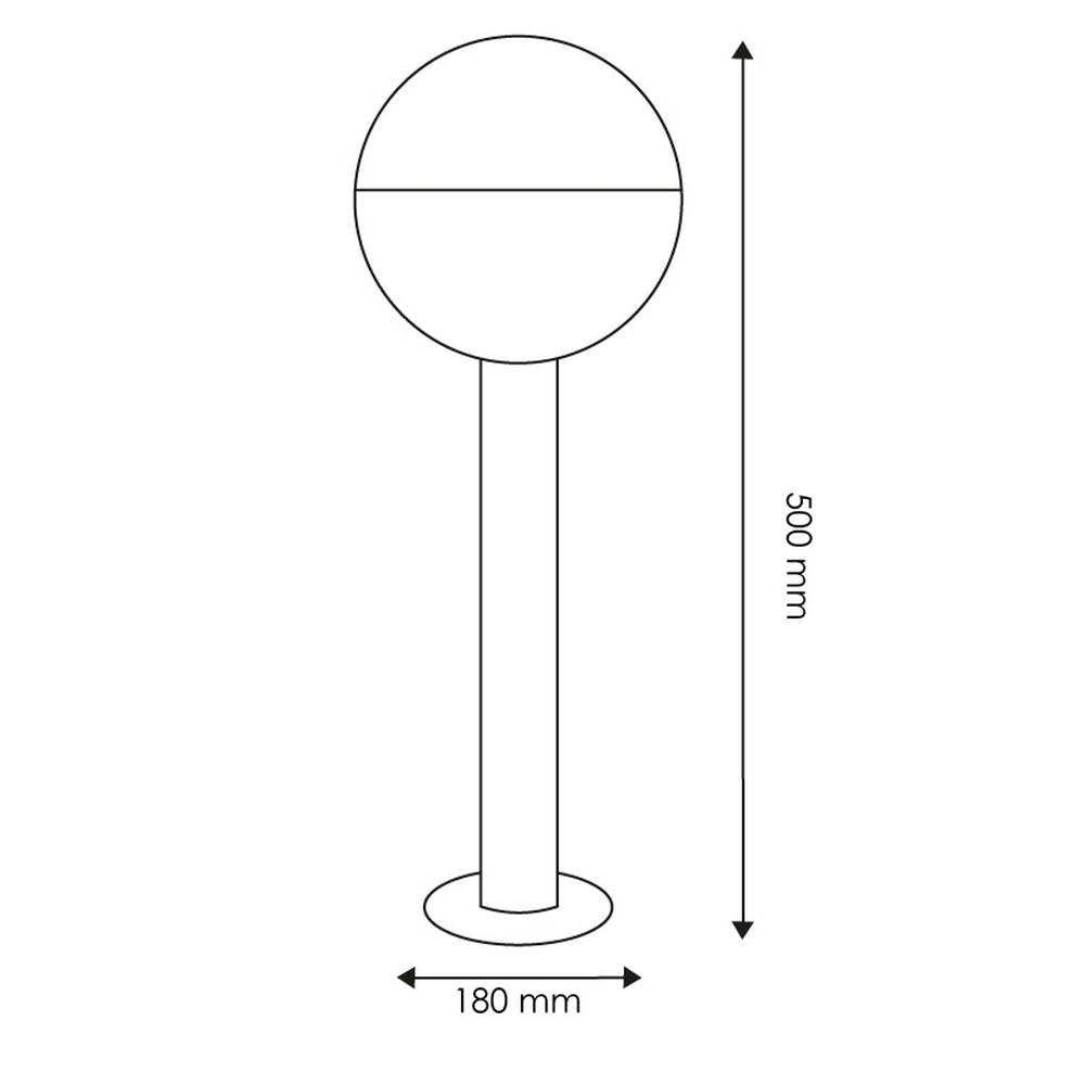Lampioncino Led Cam Nero 50cm IP44 1 x E27 M LEDME - Foto 4