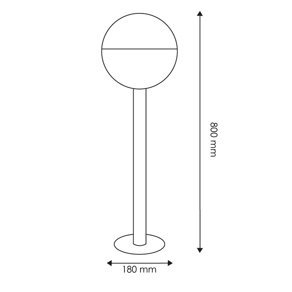 Lampioncino Led Cam Nero 80cm IP44 1 x E27 M LEDME - Foto 4