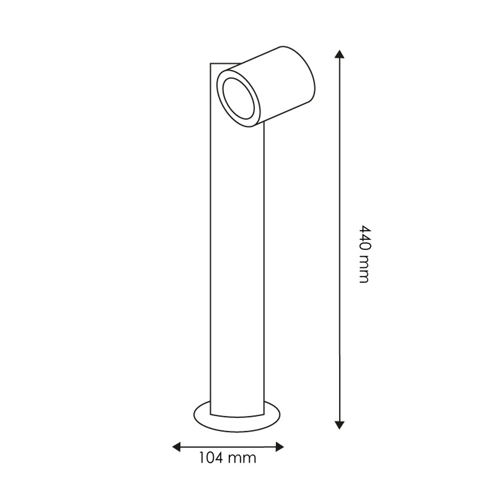 Lampioncino Led Urbano Nero 44cm IP44 1 x GU10 M LEDME - Foto 4