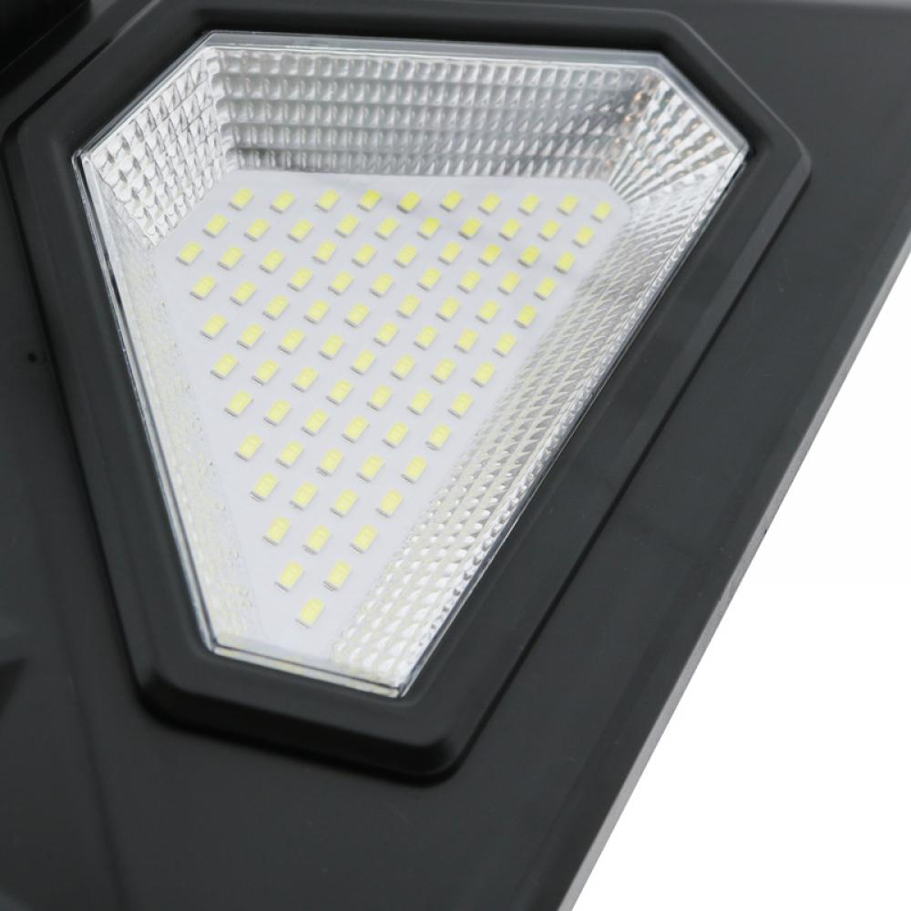 Lampione Led 80W Nero con pannello solare IP65 Bianco freddo 6000K con sensore crepuscolare e di movimento M LEDME - Foto 3