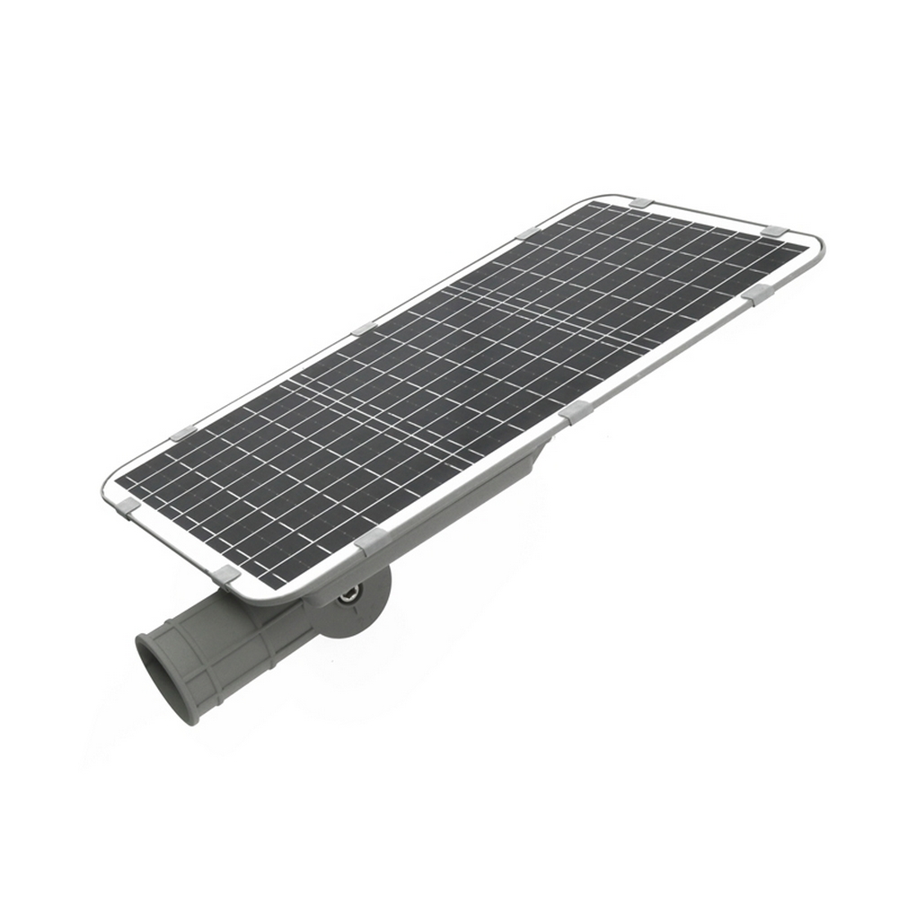 Lampione stradale Led 200W Grigio con pannello solare IP65 Bianco caldo 2700K con sensore crepuscolare e di movimento M LEDME - Foto 1