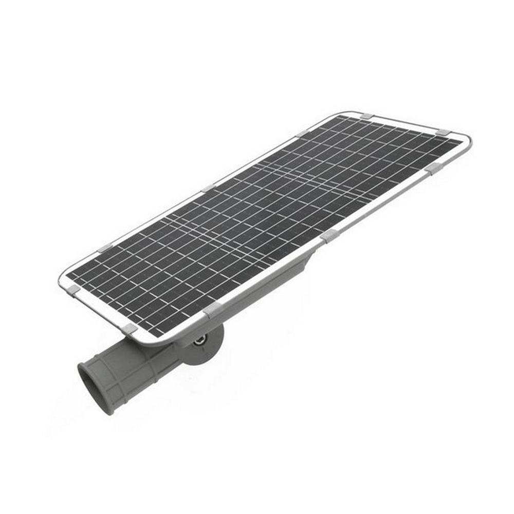 Lampione stradale Led 200W Grigio con pannello solare IP65 Bianco freddo 6000K con sensore crepuscolare e di movimento M LEDME - Foto 1