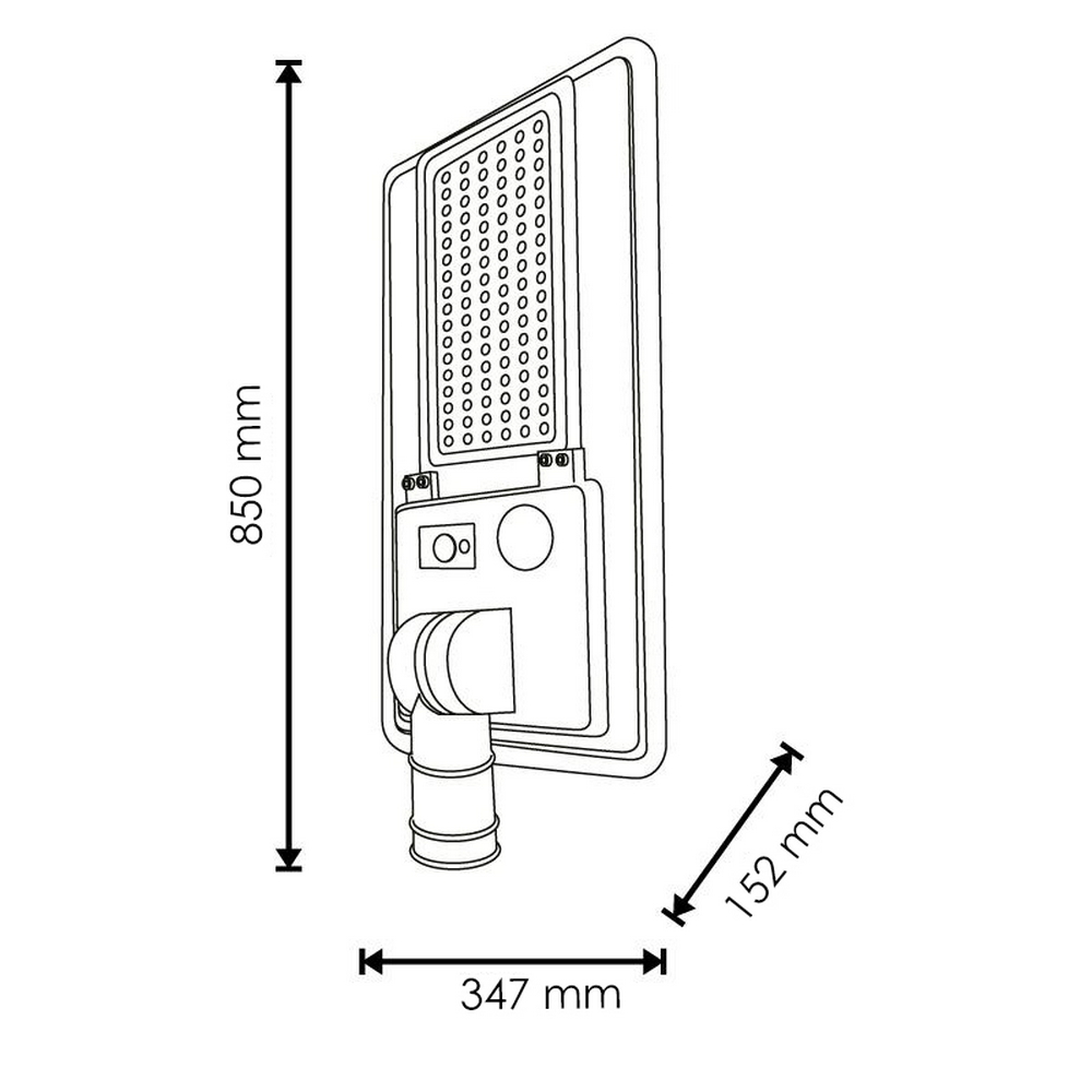 Lampione stradale Led 300W Grigio con pannello solare IP65 Bianco neutro 4000K con sensore crepuscolare e di movimento M LEDME - Foto 4