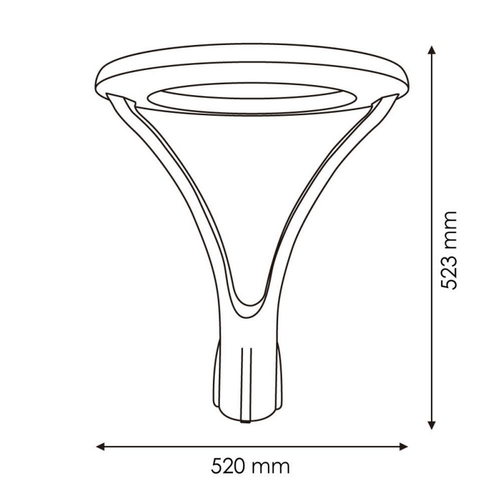 Lampione stradale Led Minamal 100W Grigio IP65 Bianco neutro 4000K M LEDME - Foto 3