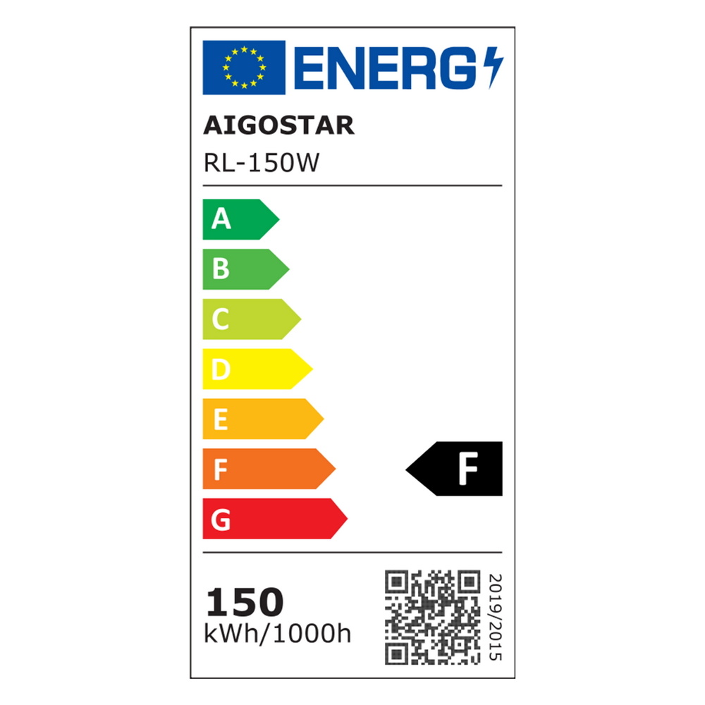Lampione stradale Led Slim 150W Grigio IP65 Bianco freddo 6500K Aigostar - Foto 7