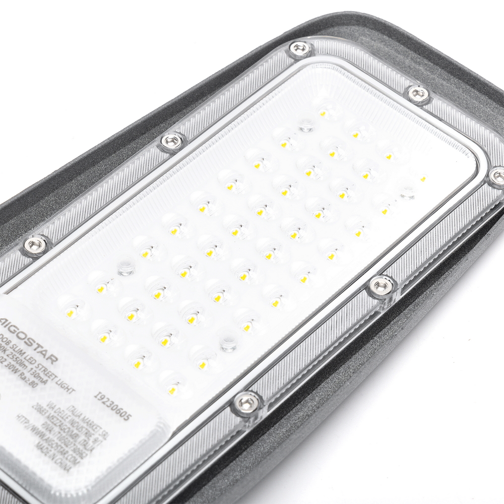 Lampione stradale Led Slim 30W Grigio IP65 Bianco freddo 6500K Aigostar - Foto 3