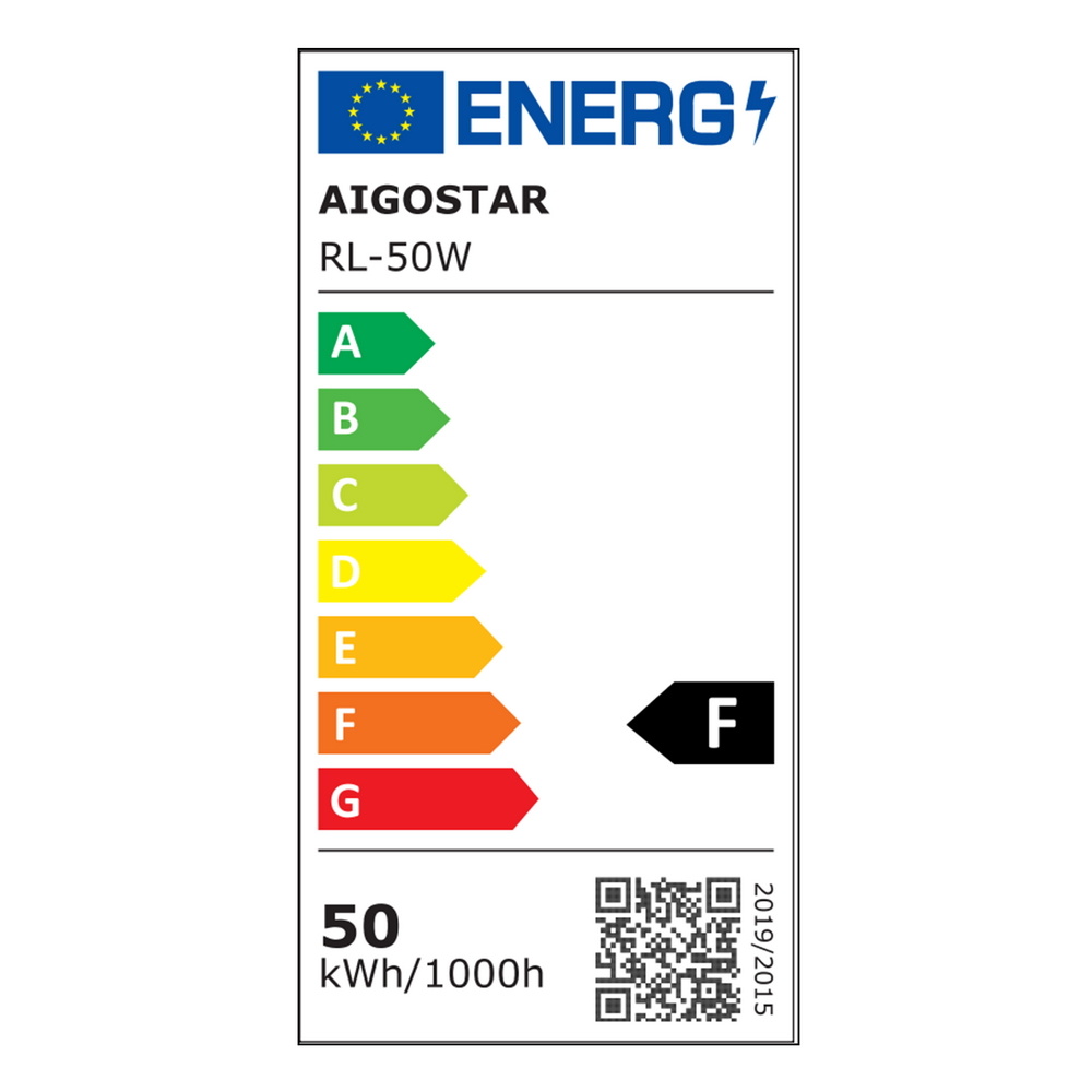 Lampione stradale Led Slim 50W Grigio IP65 Bianco freddo 6500K Aigostar - Foto 7