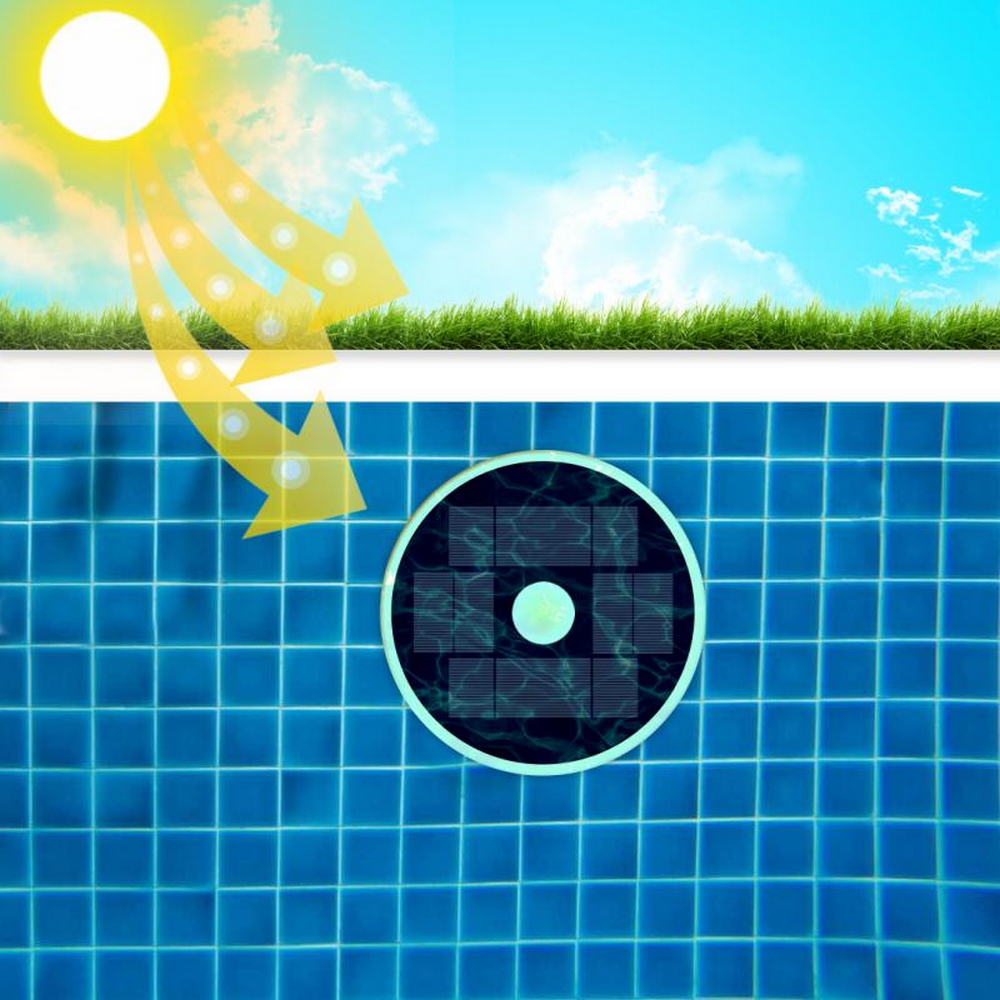 Luce Led per piscina 5W Bianco con pannello solare IP68 Bianco freddo 6000K Dimmerabile con telecomando e con sensore crepuscolare M LEDME - Foto 7