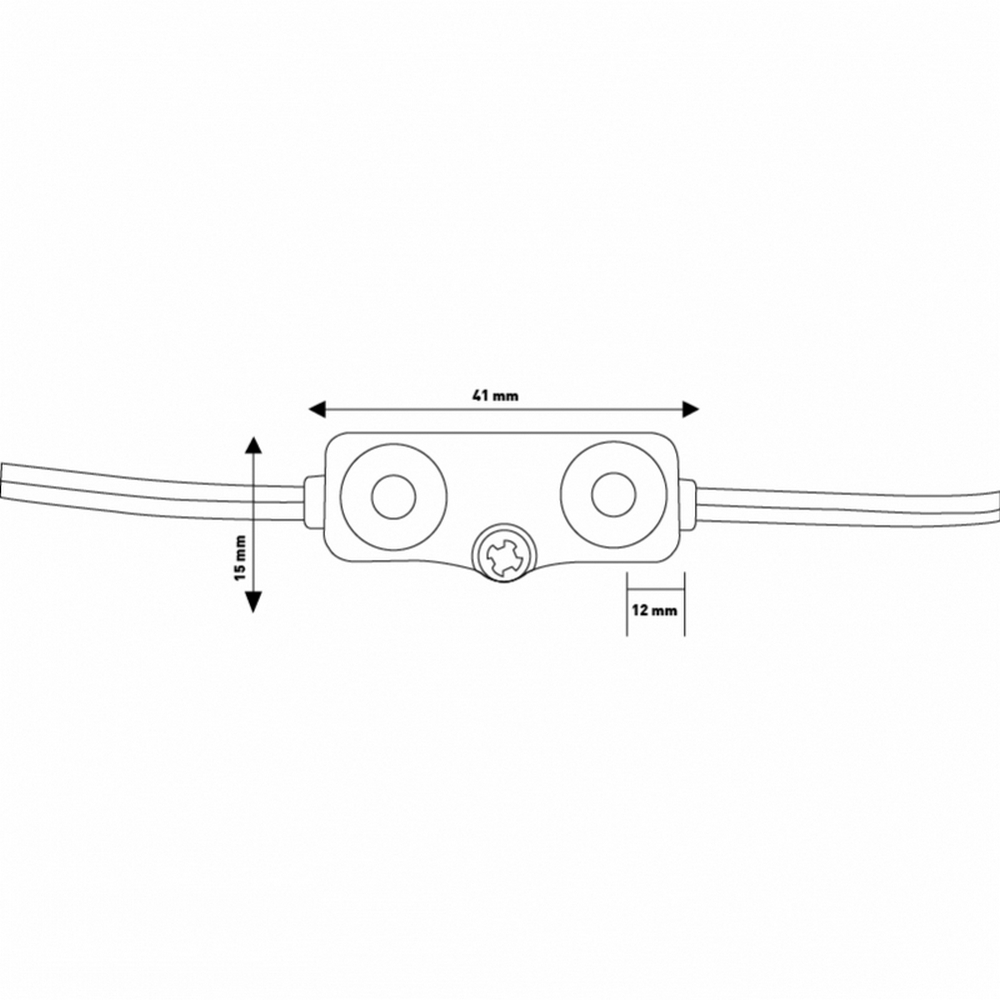 Moduli Led SMD 12V 1W 2 Led IP68 catena 20pz per insegne pubblicitarie Bianco freddo 6500K M LEDME - Foto 1