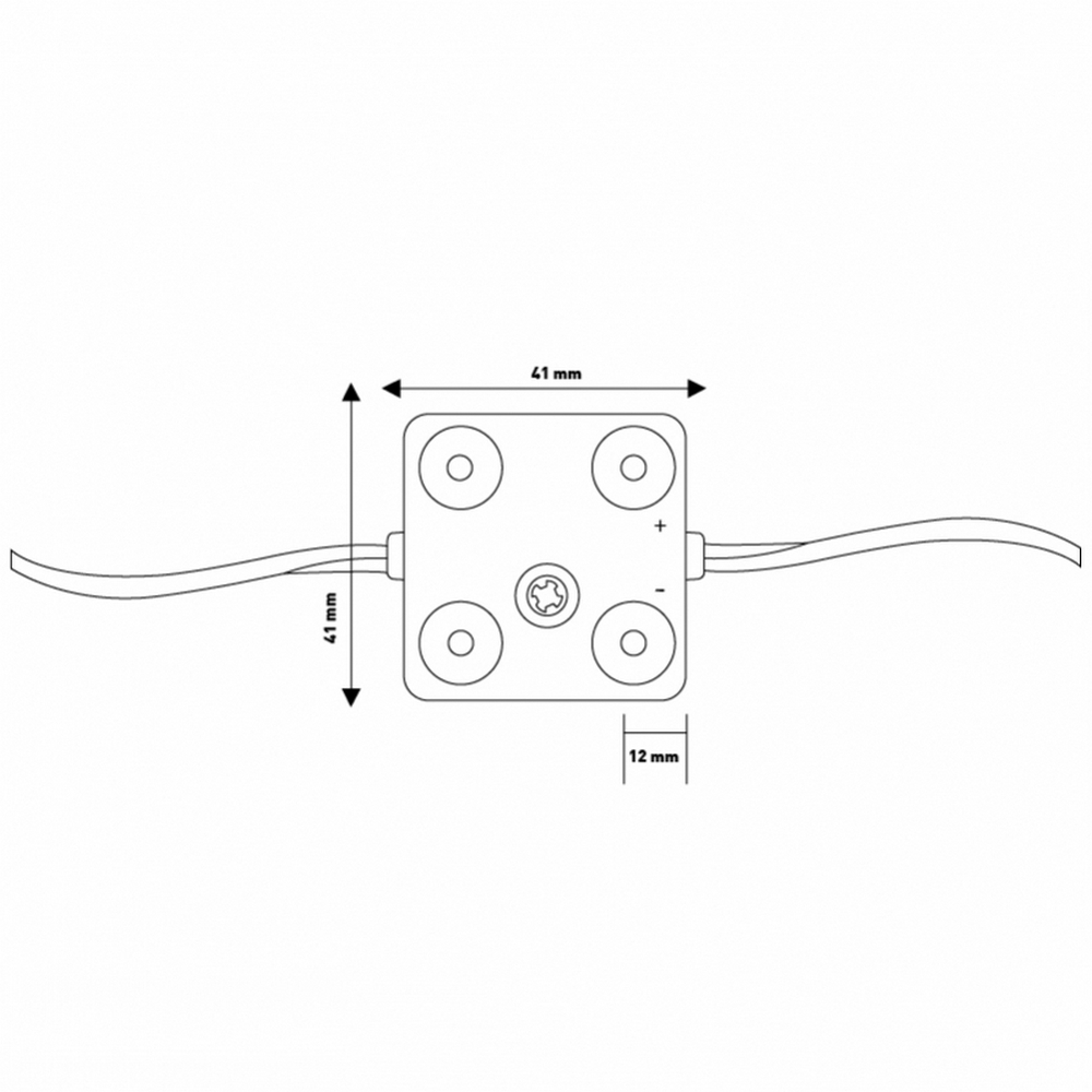Moduli Led SMD 12V 2W 4 Led IP68 catena 20pz per insegne pubblicitarie Bianco freddo 6500K M LEDME - Foto 1