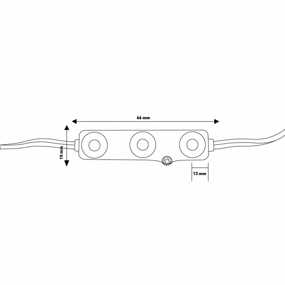 Moduli Led SMD 220V 2W 3 Led IP68 catena 20pz per insegne pubblicitarie Bianco freddo 6500K M LEDME - Foto 1
