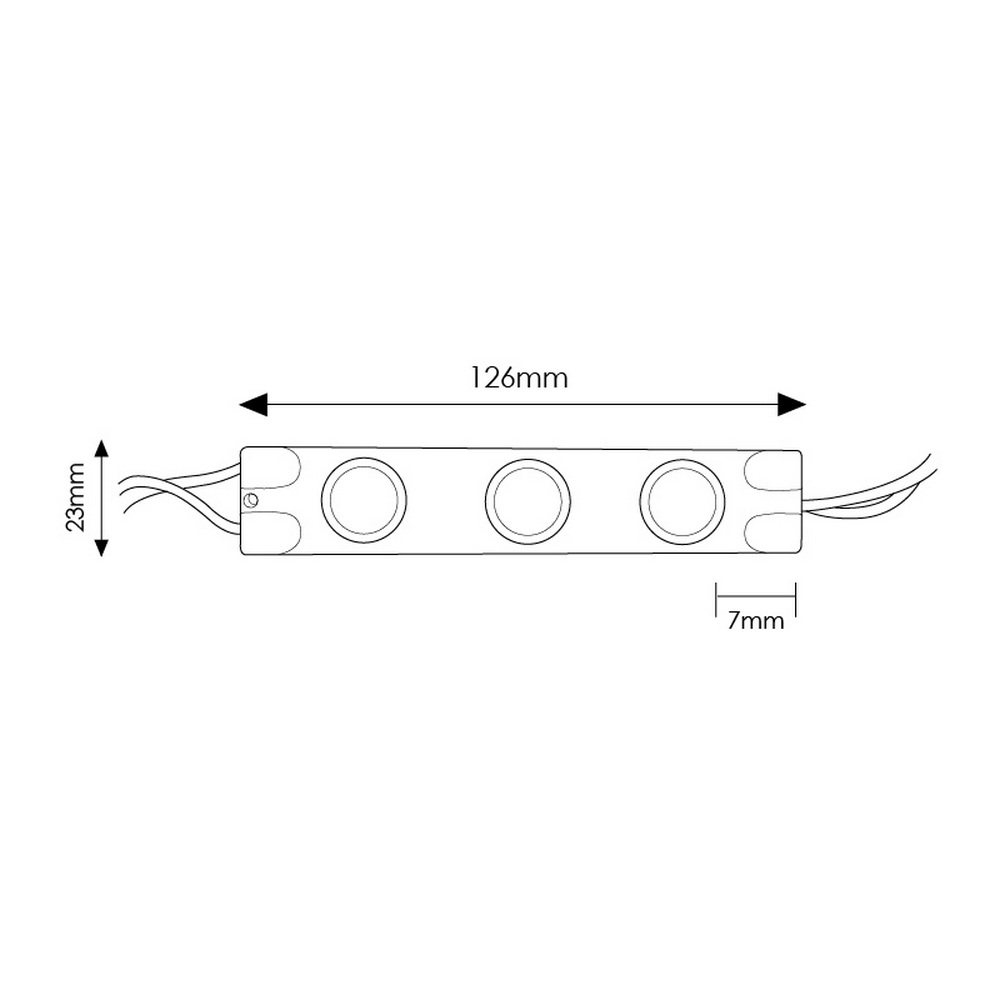 Moduli Led SMD 220V 3W 3 Led IP65 catena 20pz per insegne pubblicitarie Bianco freddo 6500K M LEDME - Foto 1
