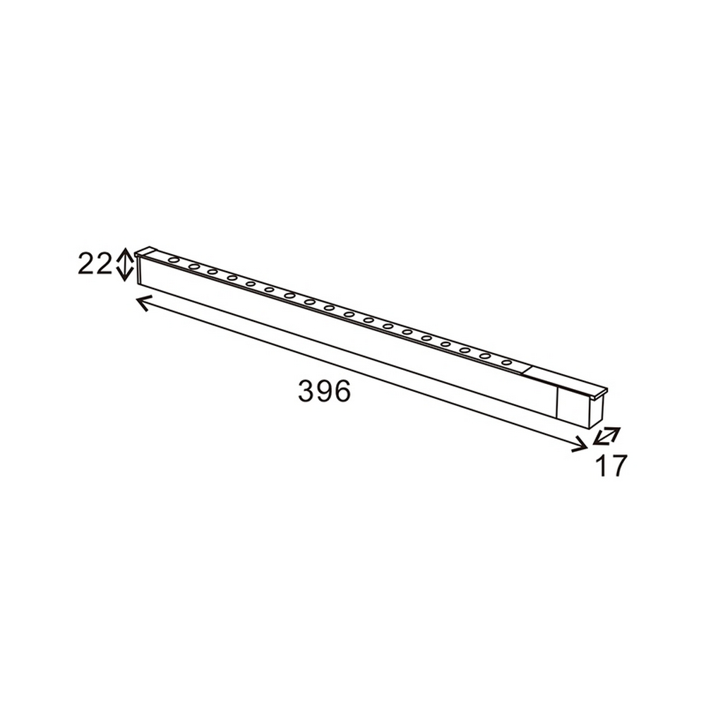 Modulo Faretti Led lineare da binario magnetico 16mm Hallway 18W nero 39cm Bianco freddo 4000K M LEDME - Foto 1
