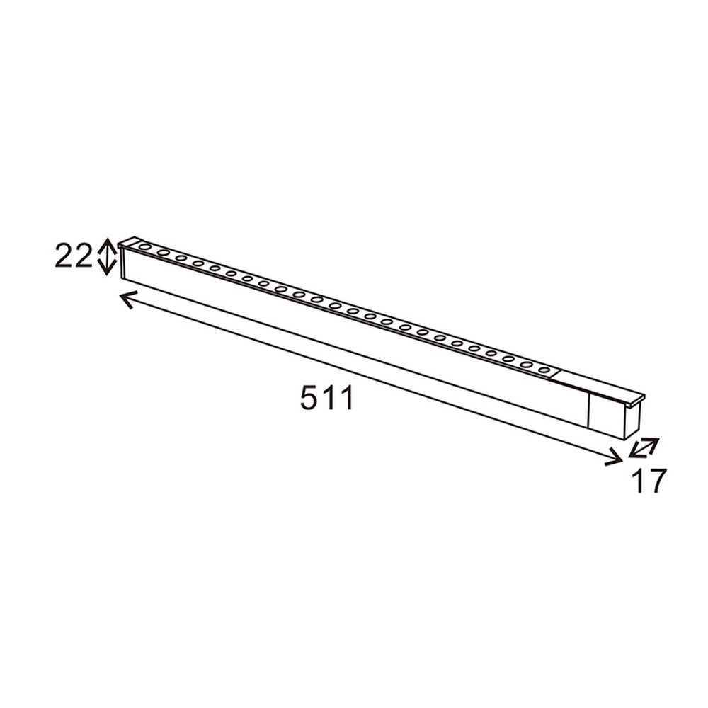 Modulo Faretti Led lineare da binario magnetico 16mm Hallway 24W nero 51cm Bianco neutro 4000K M LEDME - Foto 1